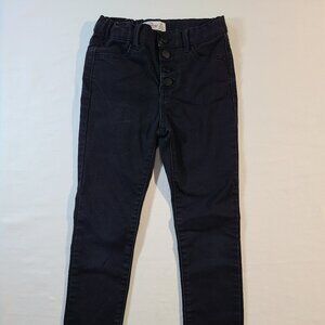 Jordache Super Skinny Jeans Girls Size 8 Slim Black Stretch Denim Button Fly